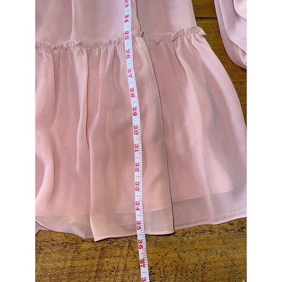 NWT Womens Dress The Population Paola Blush Tiered Blouson-Sleeve‎ Dress Size S - Picture 10 of 11